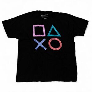Sony Black T-Shirt with Colorful Symbols
